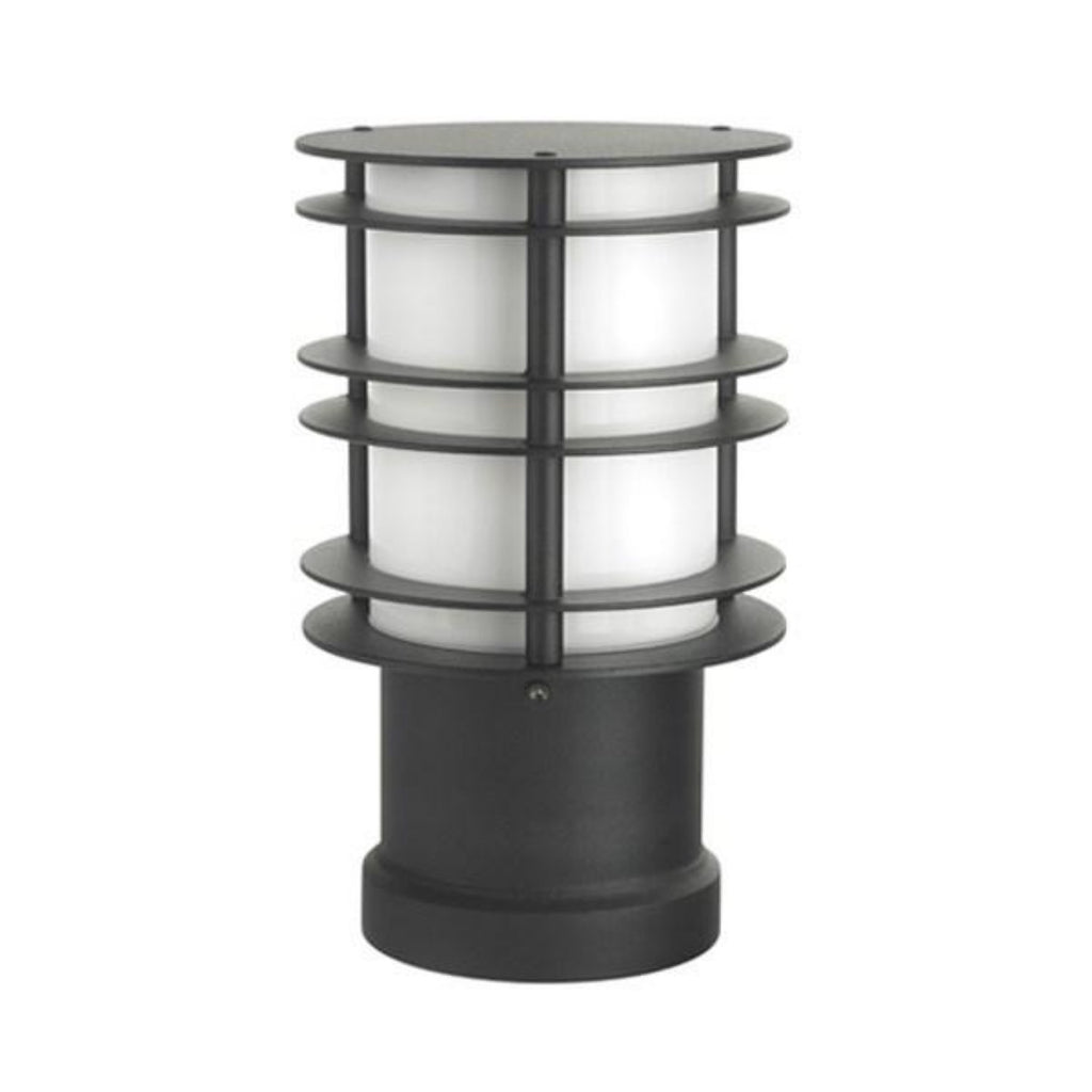 Stockholm Small Opal Glass Bollard Light Steel Black - NLYS.299B