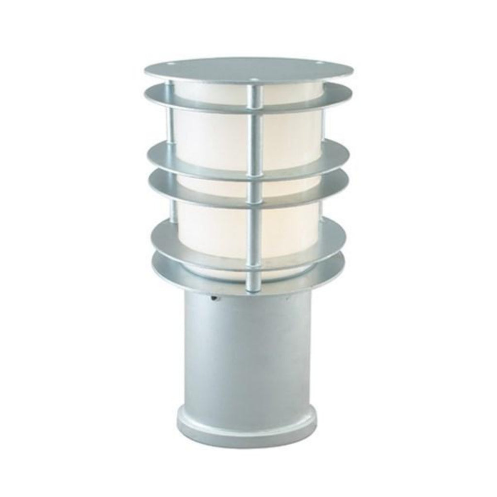 Stockholm Small Opal Glass Bollard Light Galvanized Steel  - NLYS.299GA