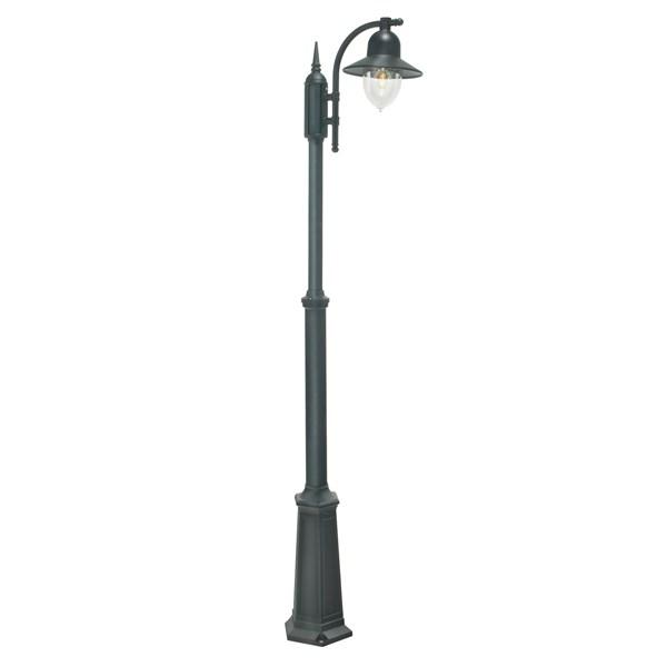 Como Post Light 1 Light Aluminum Black or White