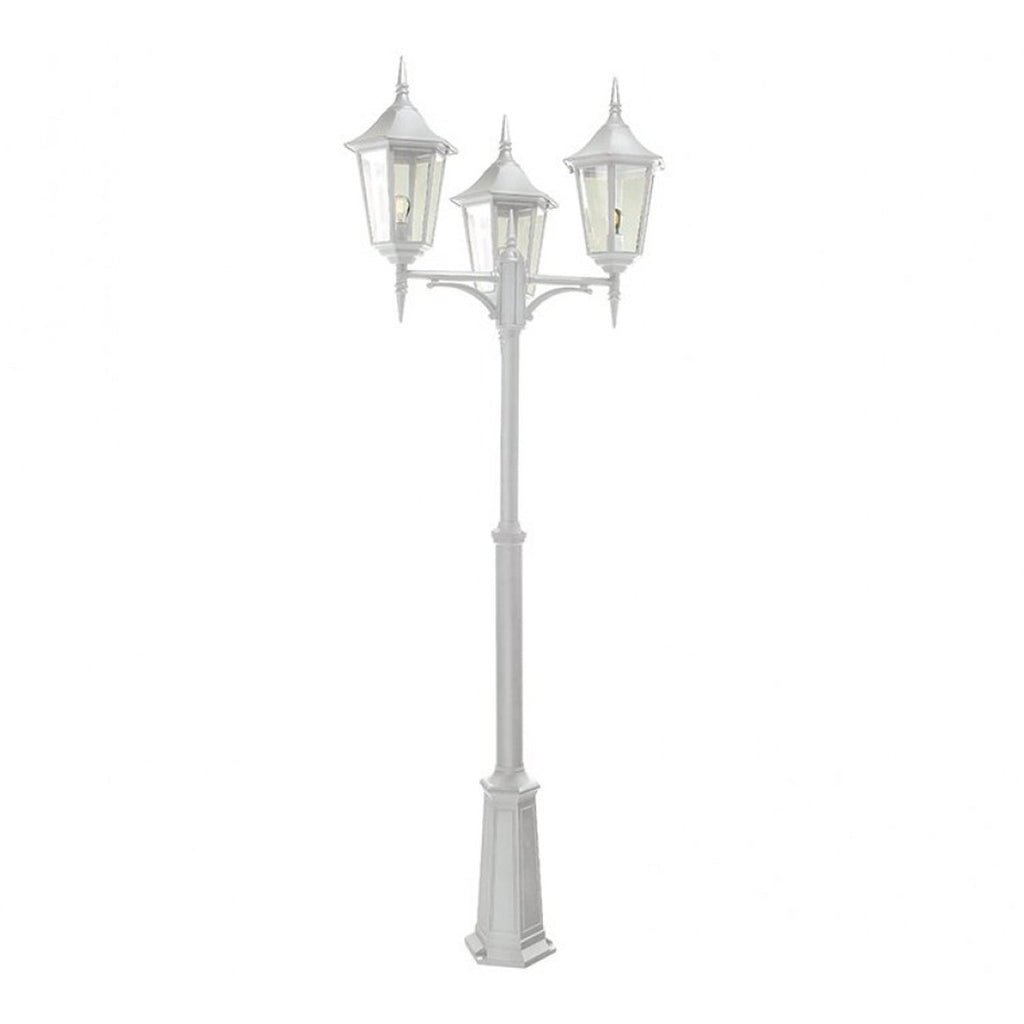 Modena Large Post Light 3 Light Aluminum White - NLYS.397W