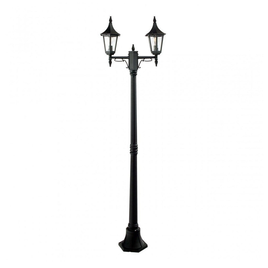 Rimini Post Light 2 Light Aluminum Black - NLYS.402B