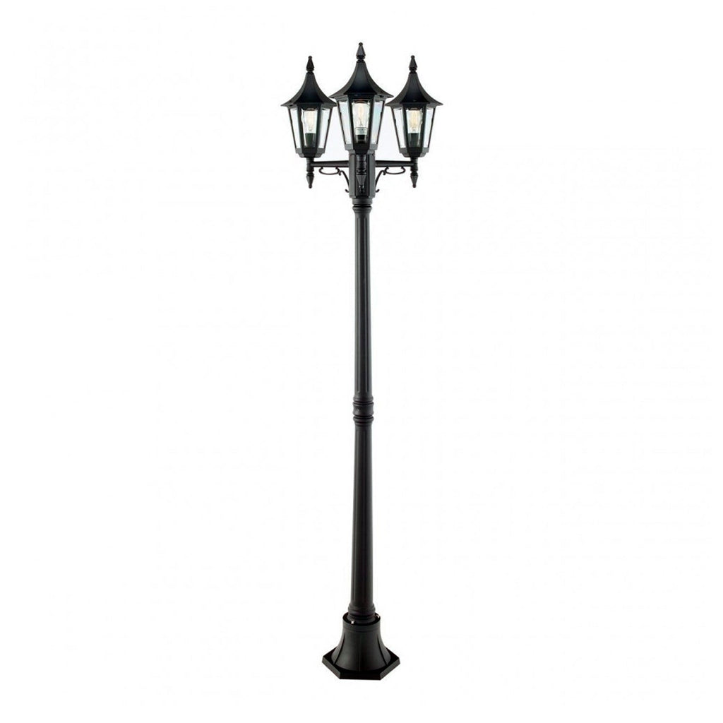 Rimini Post Light 3 Light Aluminum Black - NLYS.403B