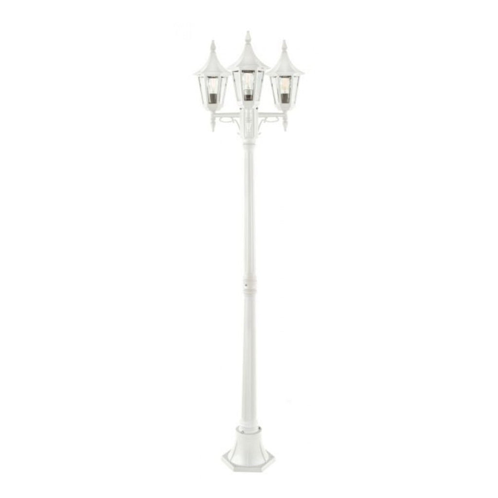 Rimini Post Light 3 Light Aluminum White - NLYS.403W