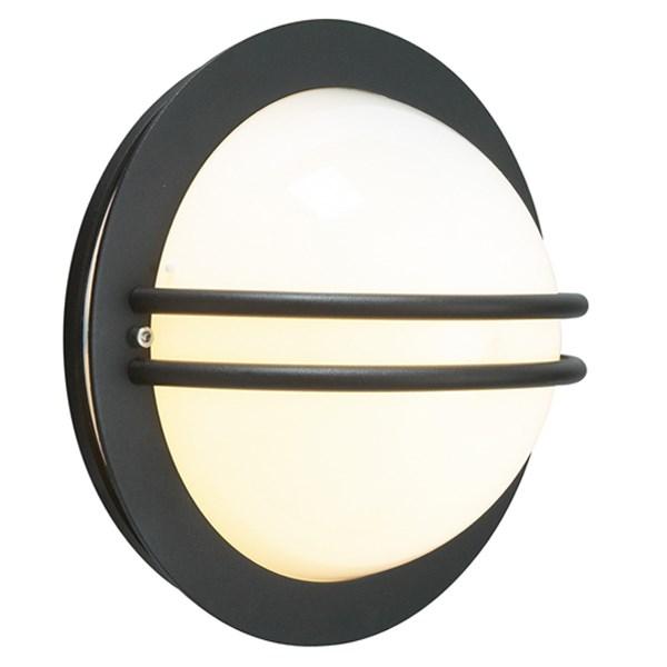 Bremen Opal Glass Wall Light Steel Black - NLYS.631B