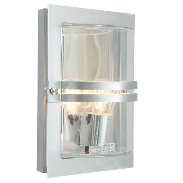 Basel Clear Glass Wall Light Galvanized Steel - NLYS.660GA