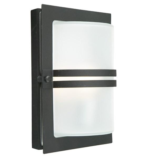 Bern Satin Glass Wall Light Steel Black - NLYS.651B