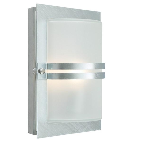 Basel Satin Glass Wall Light Galvanized Steel - NLYS.661GA