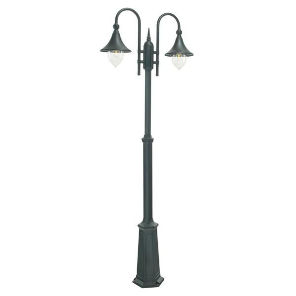 Firenze Post Light 2 Light Aluminum Black or White