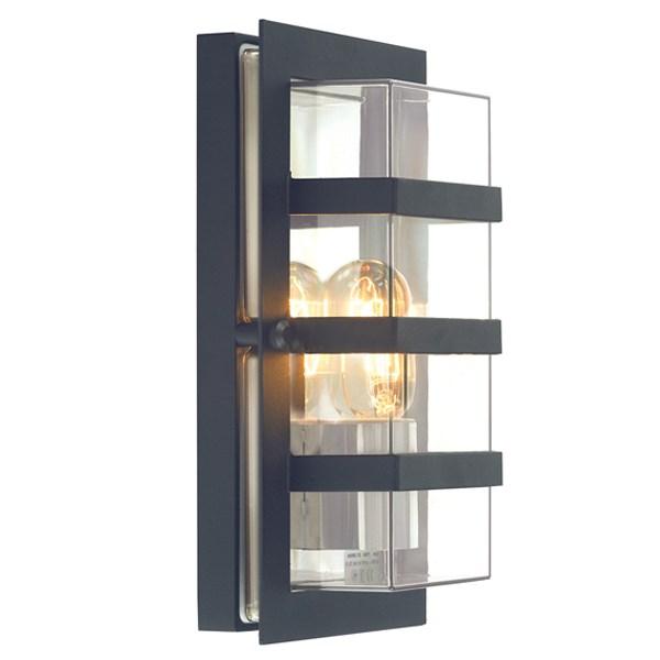 Boden Clear Glass Wall Light Steel Black -  NLYS.862B