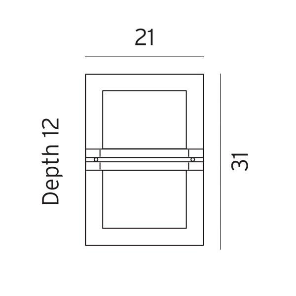 Basel Clear Glass Wall Light Galvanized Steel - NLYS.660GA