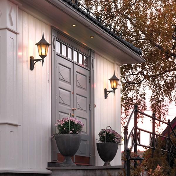 Modena Small Outdoor Wall Light Aluminum Black or White