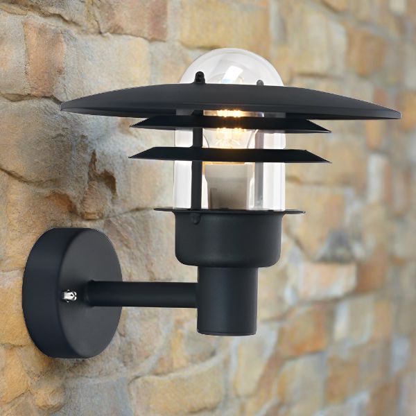 Larvik Outdoor Wall Light Steel Black - NLYS.690B