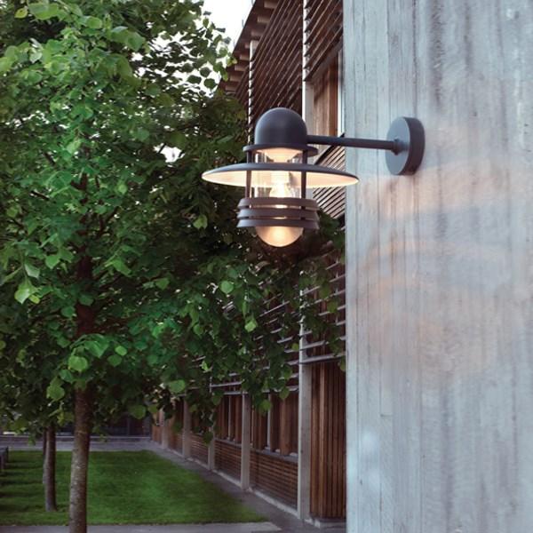 Helsinki Straight Arm Outdoor Wall Light Aluminium or Graphite