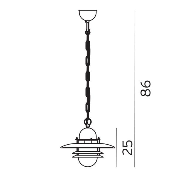 Oslo Pendant Light Galvanised Steel - NLYS.240A/GA