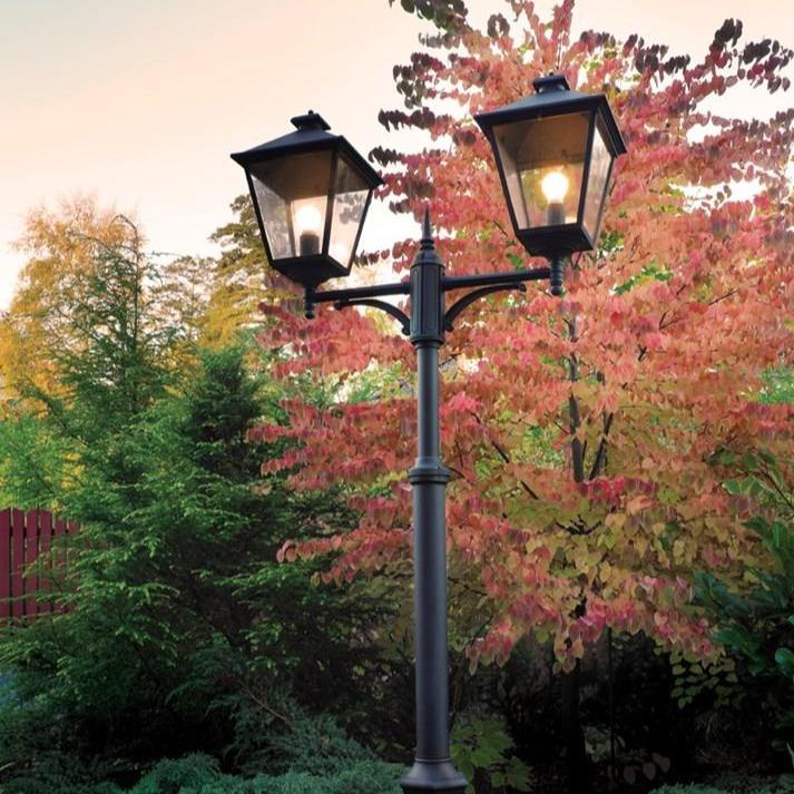 London Big 2 Light Post Light Aluminium Black or White