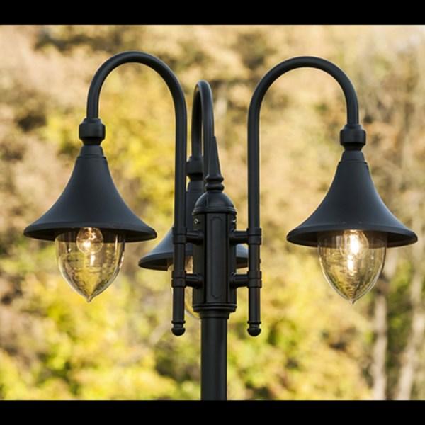 Firenze Post Light 2 Light Aluminum Black or White