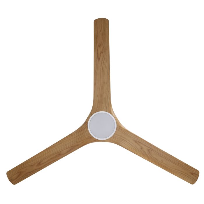 Tahiti DC Ceiling Fan with LED Light 72" 55W 3CCT Matte White & Blackbutt - 20802116