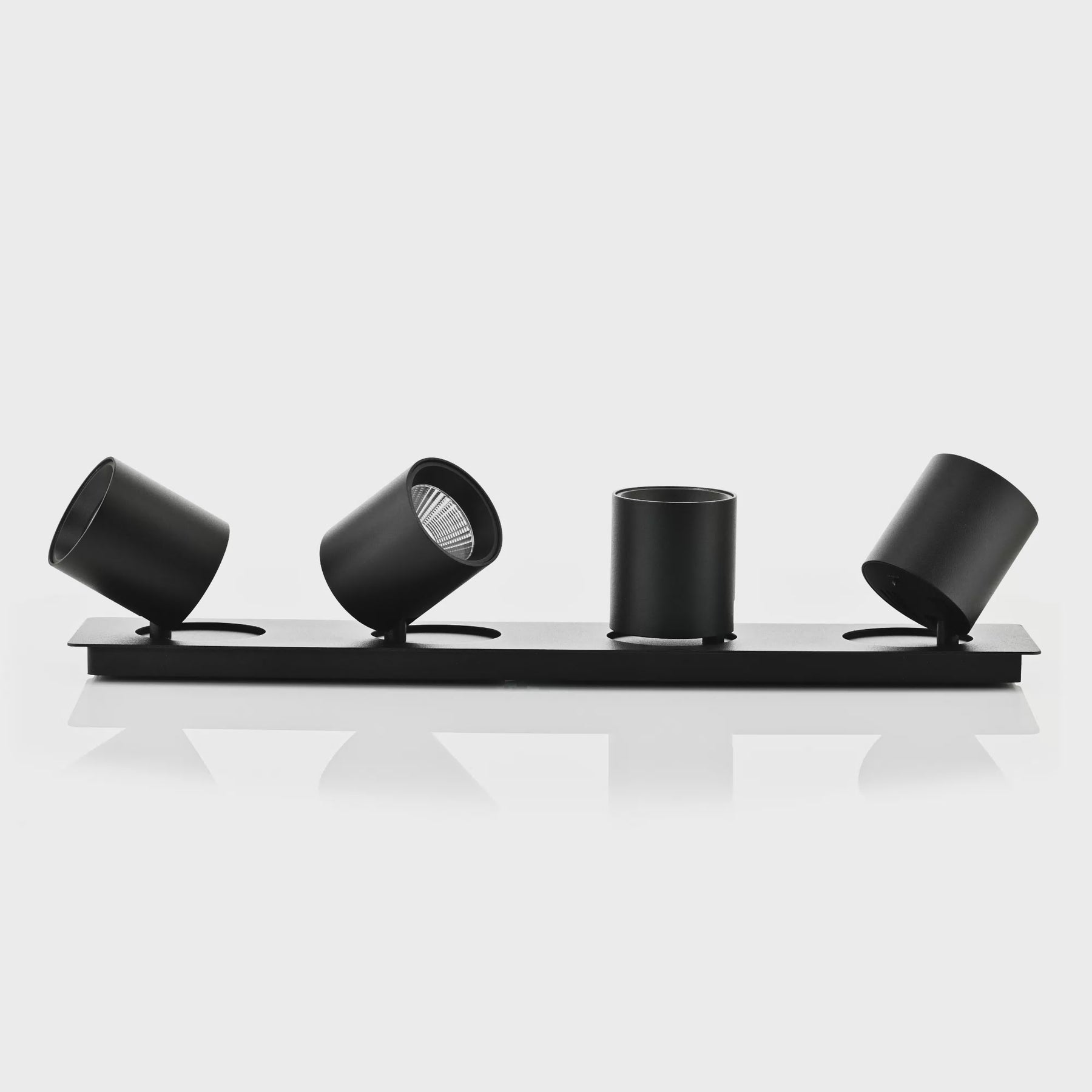 Sbarra LED 4 Light Adjustable Spotlight 8W Tri Colour Black - HV4003T-4-BLK