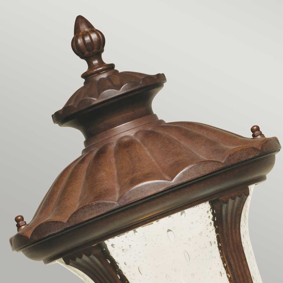 Chicago Small Pedestal Lantern Rusty Bronze Patina - CC3-S