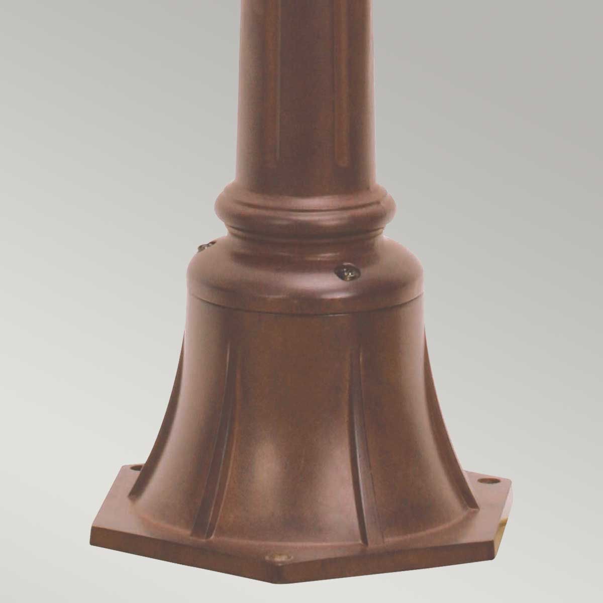 Chicago Small Pillar Lantern Rusty Bronze Patina - CC4-S