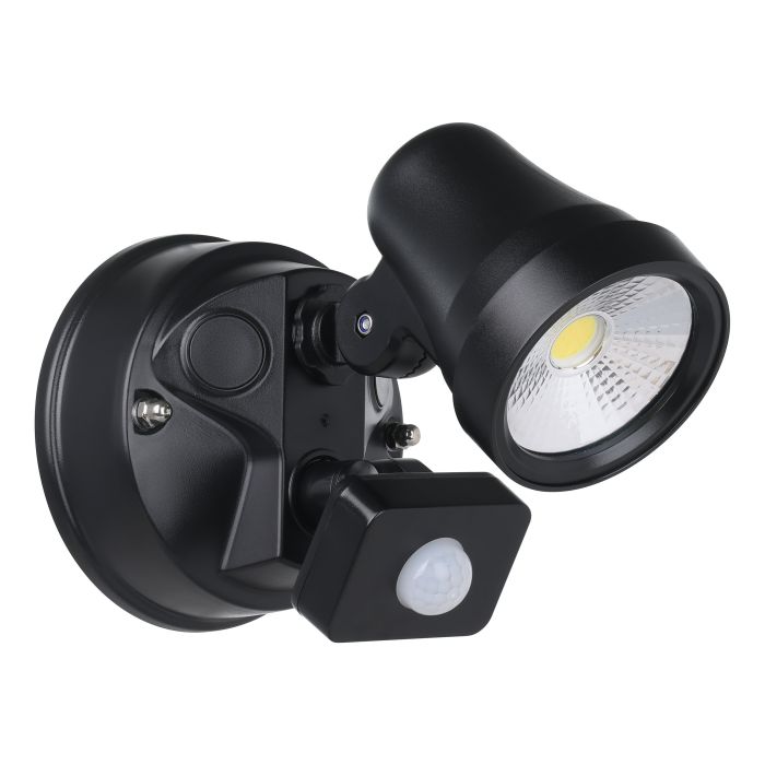 Coastguard LED Exterior Wall Light with Sensor 15W Tri Colour Black - 206896