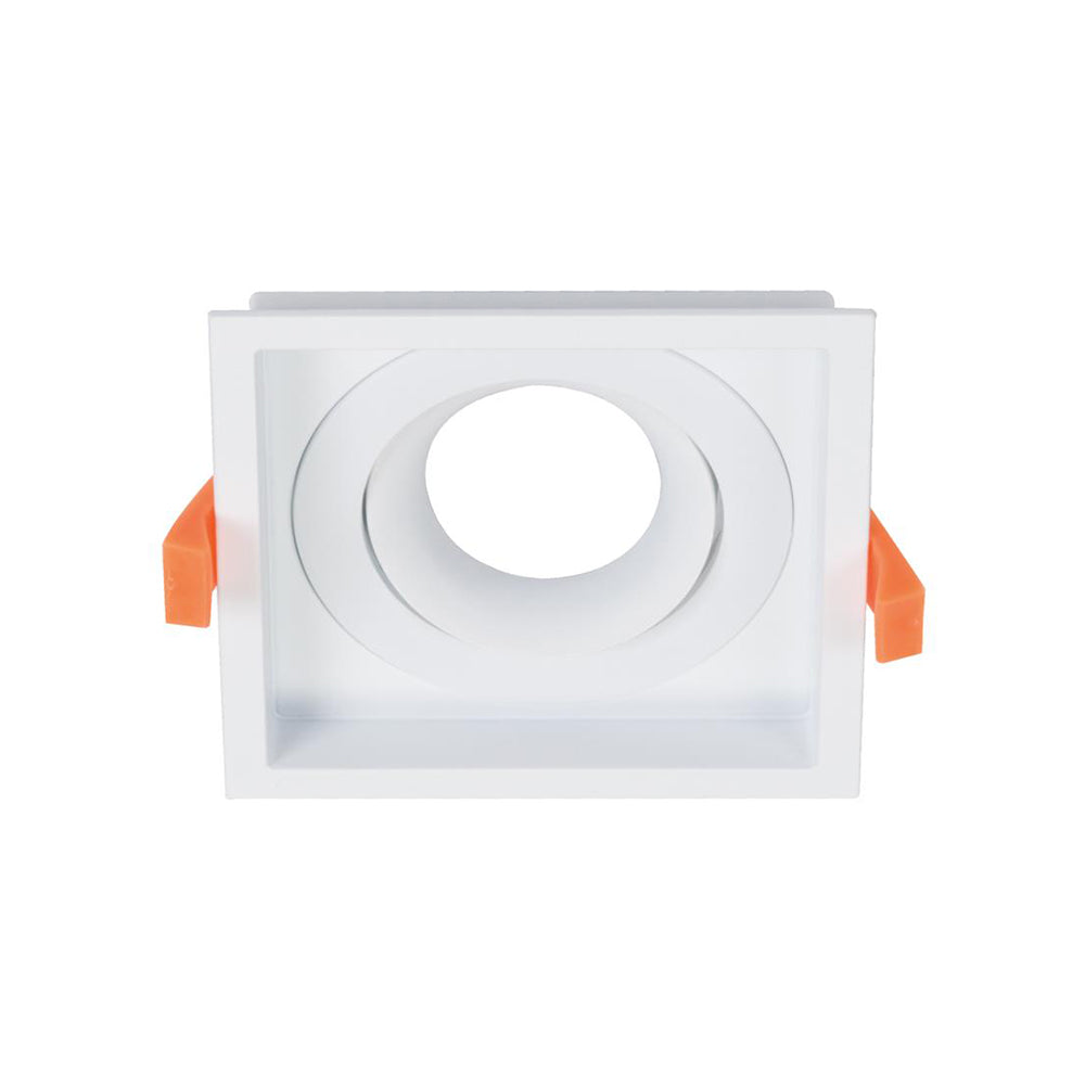 Cell Square Tilt Downlight Frame W109mm White Aluminium - 27058