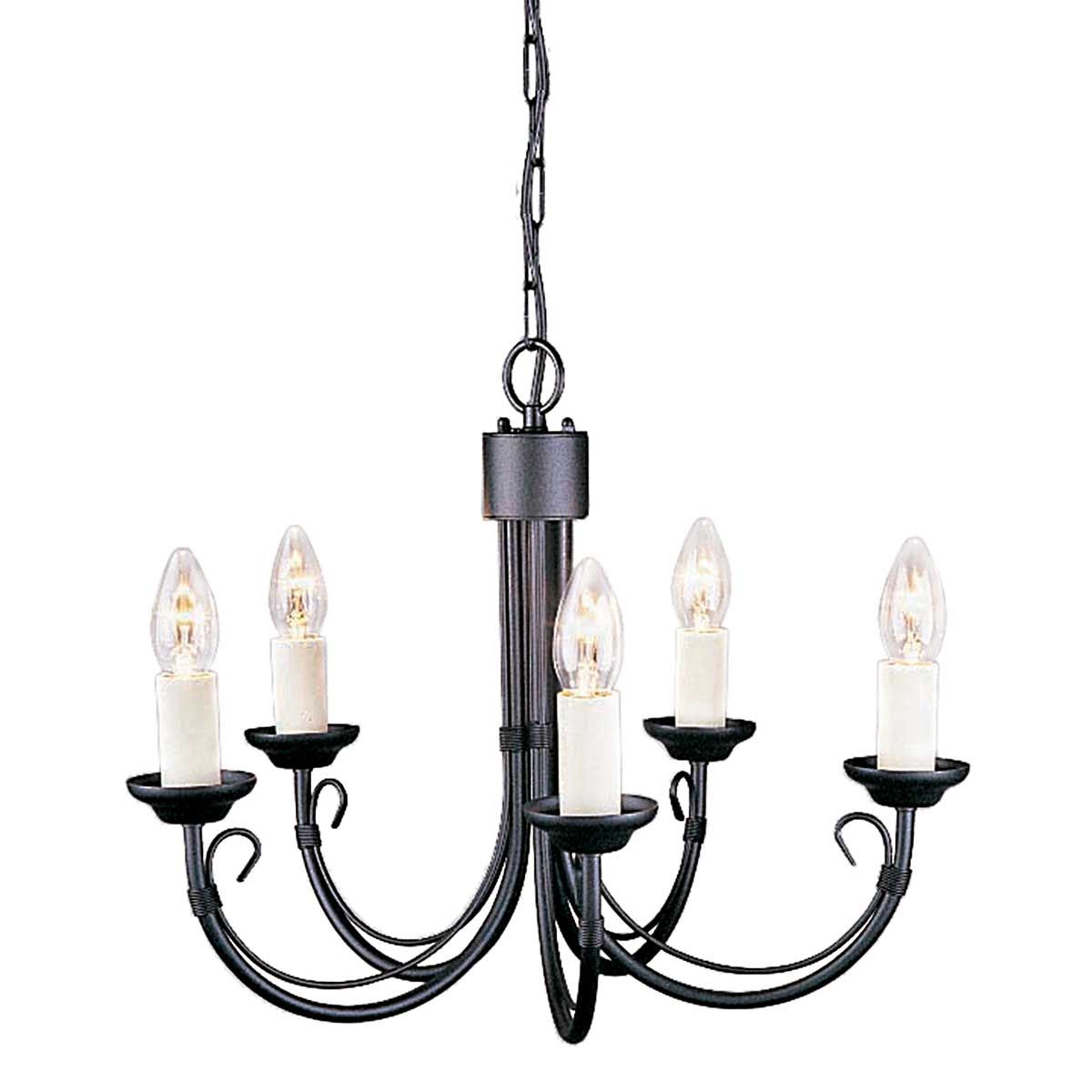 Chartwell 5 Light Chandelier Black - CH5-BLACK