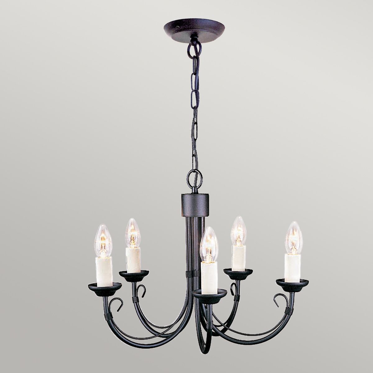 Chartwell 5 Light Chandelier Black - CH5-BLACK