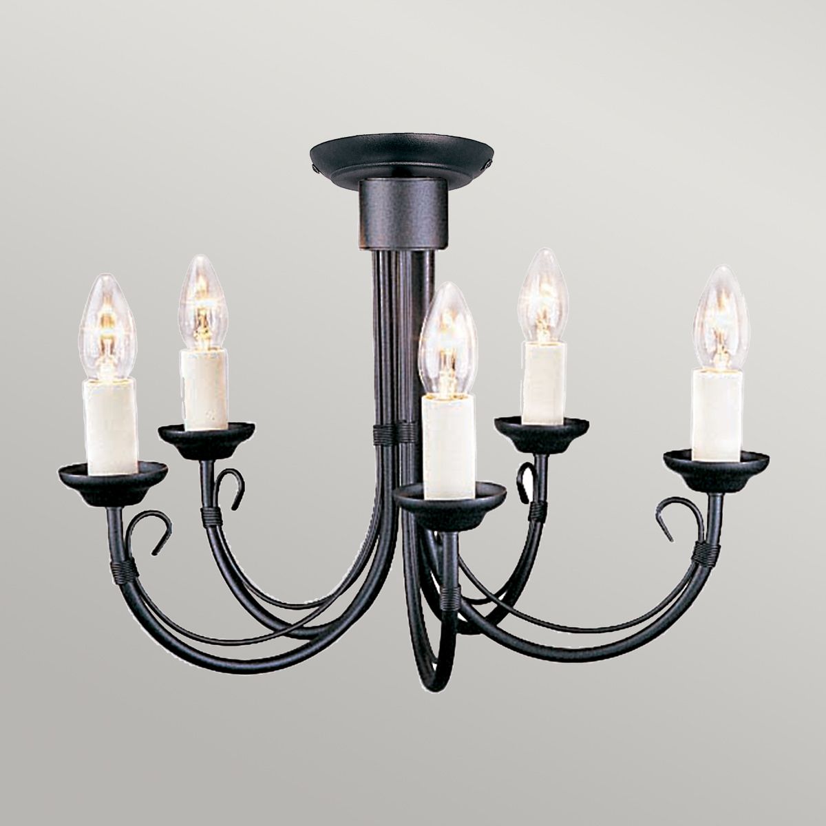 Chartwell 5 Light Chandelier Black - CH5-BLACK