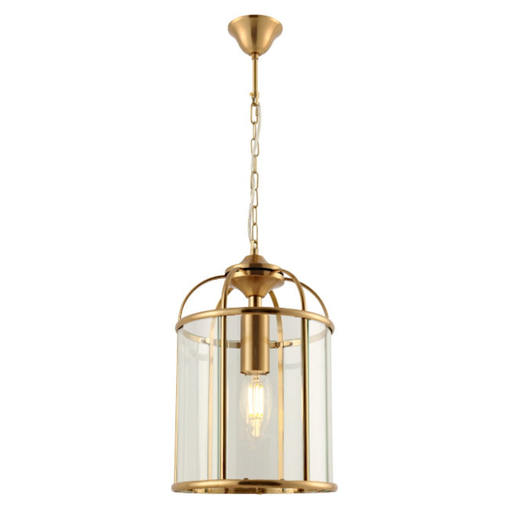 CLOVELLY Ceiling Lantern 1 Light Gold - CLOV1PGLD