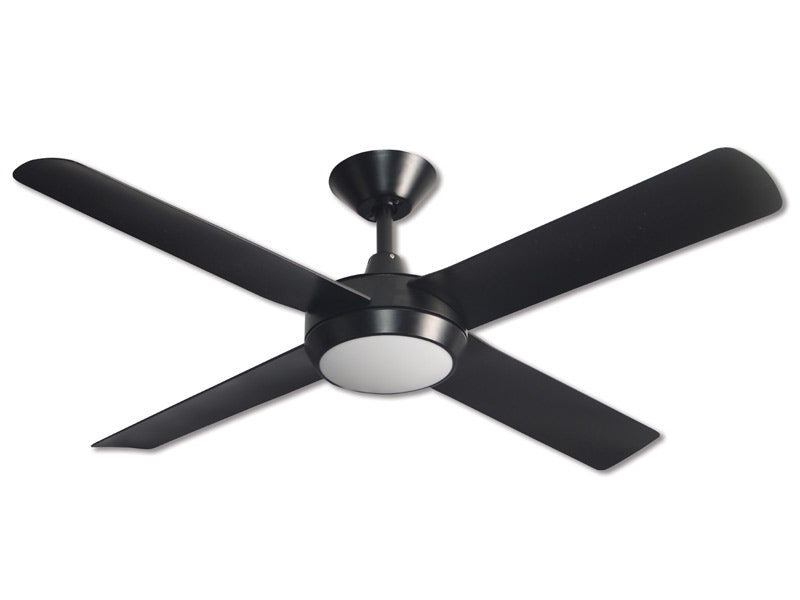 Concept DC Ceiling Fan 52" With LED Light 18W 4000K Matt Black - CL356
