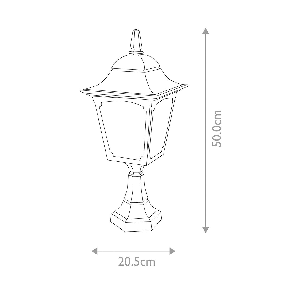 Chapel Pedestal Light Black - CP4-BLACK