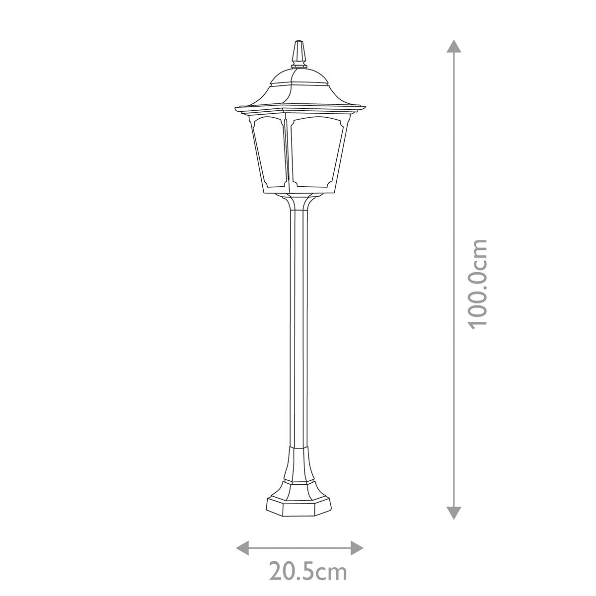 Chapel Pillar Light Black - CP5-BLACK