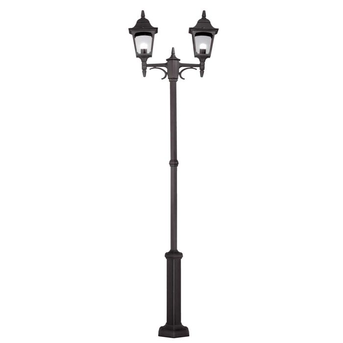 Chapel 2 Light Post Light Black - CP8-BLACK