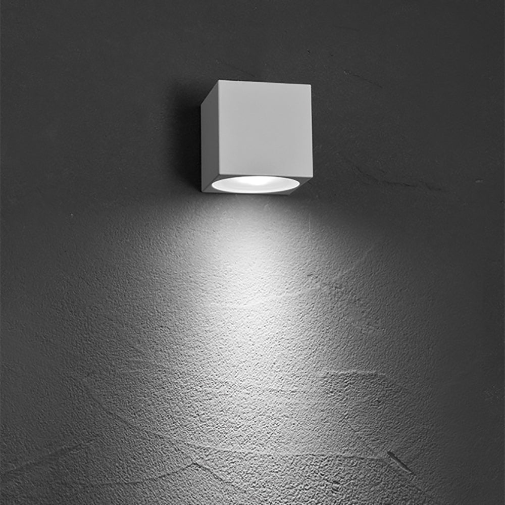 Buy Exterior Wall Lights Australia Cube W 1.0 Exterior Wall Light Aluminium RGB - CU10316