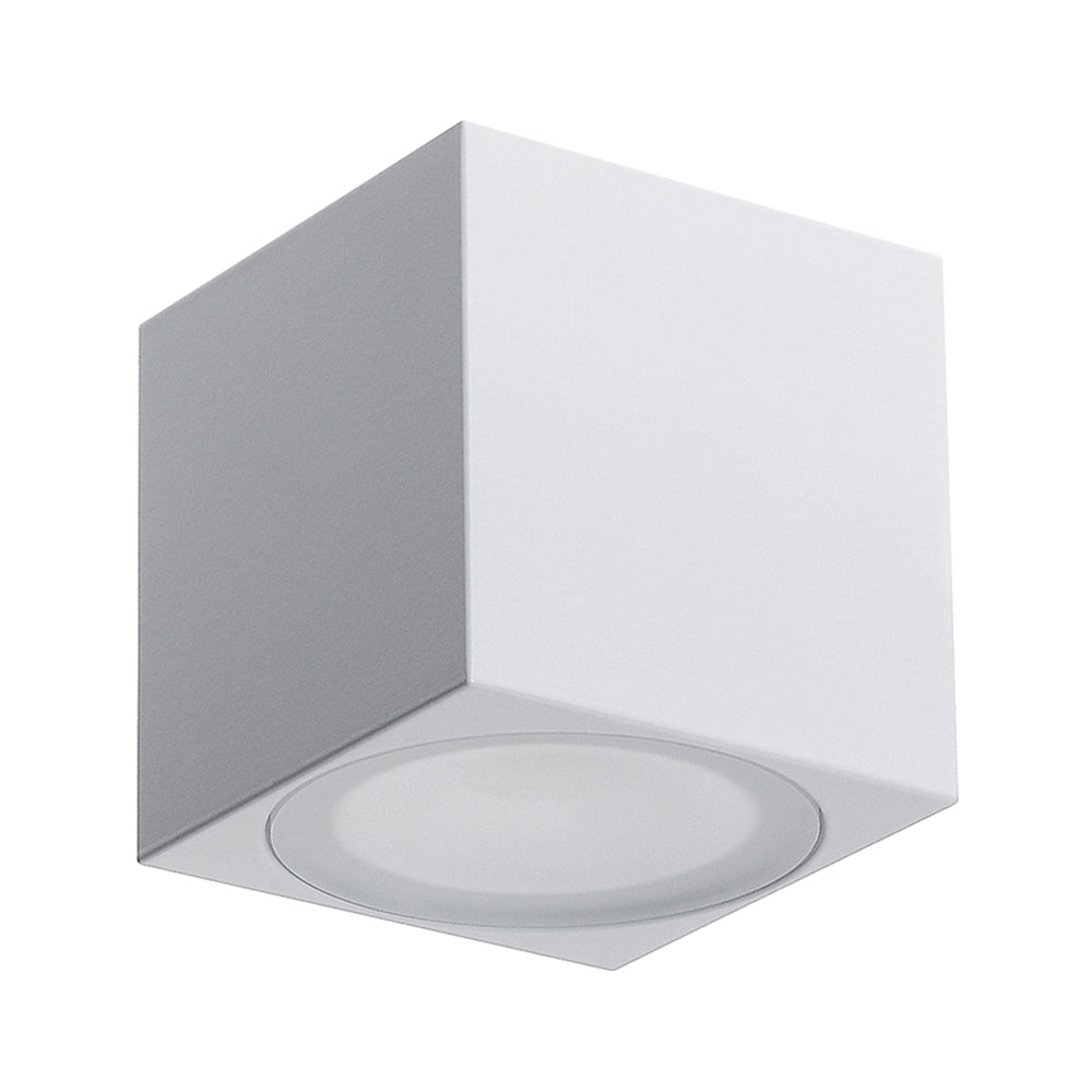 Buy Exterior Wall Lights Australia Cube W 1.1 Exterior Wall Light Tilted 20° Aluminium 2700K - CU1132