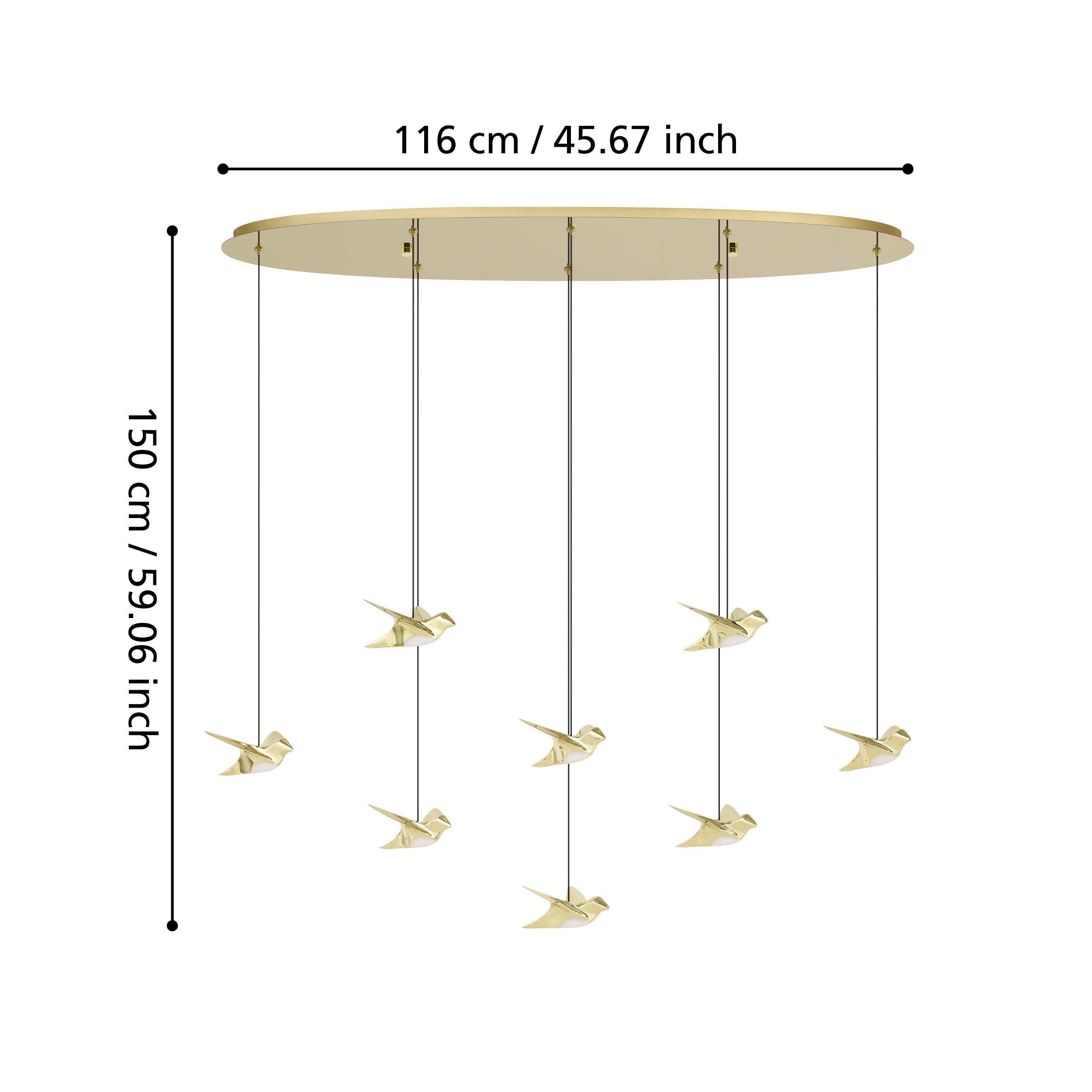 Paratebueno 1160mm Pendant Light Brass - 390397