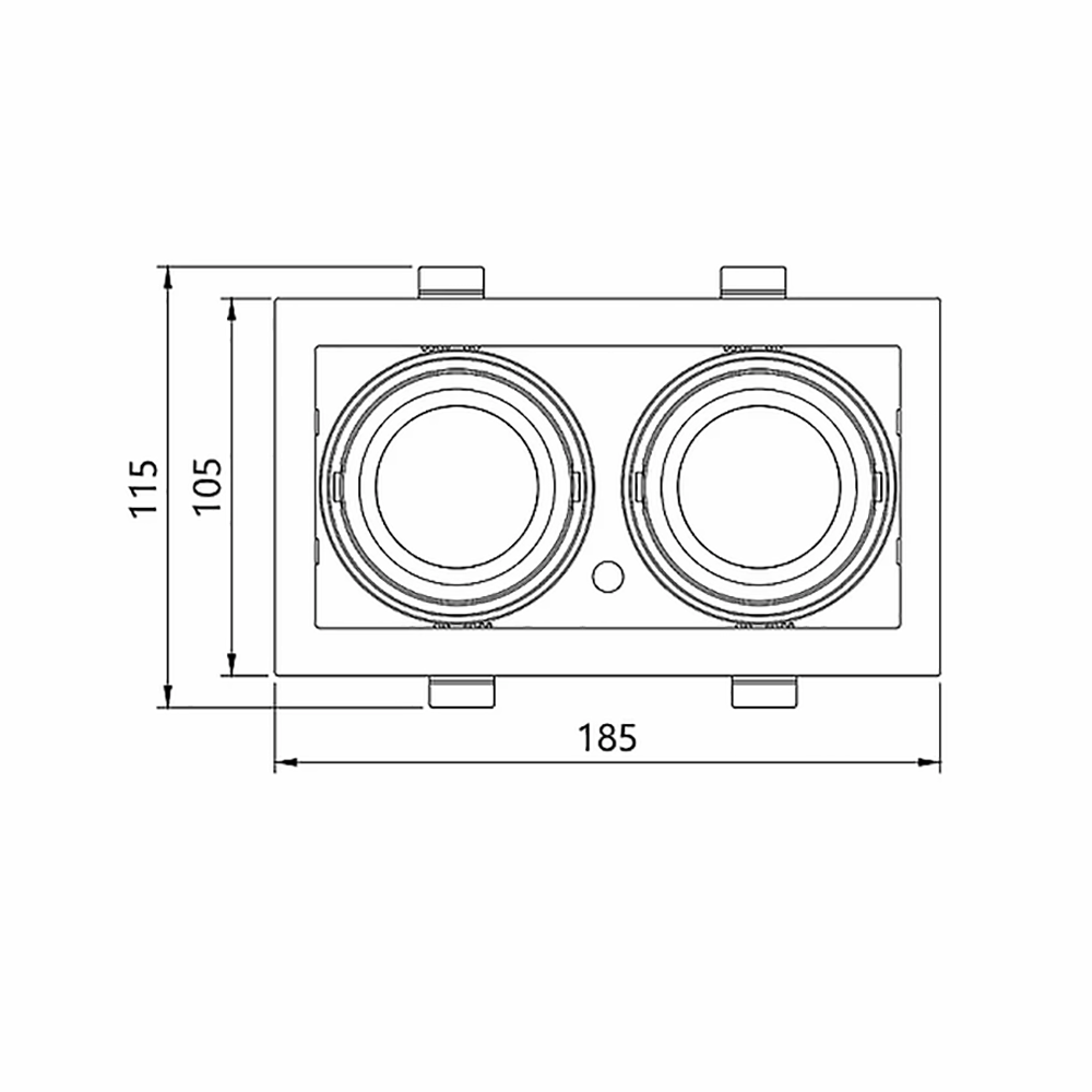 Buy Recessed LED Downlights Australia Recessed 2 LED Downlight W185mm White 10W TRI Colour - LUX-DD1018M-C20W