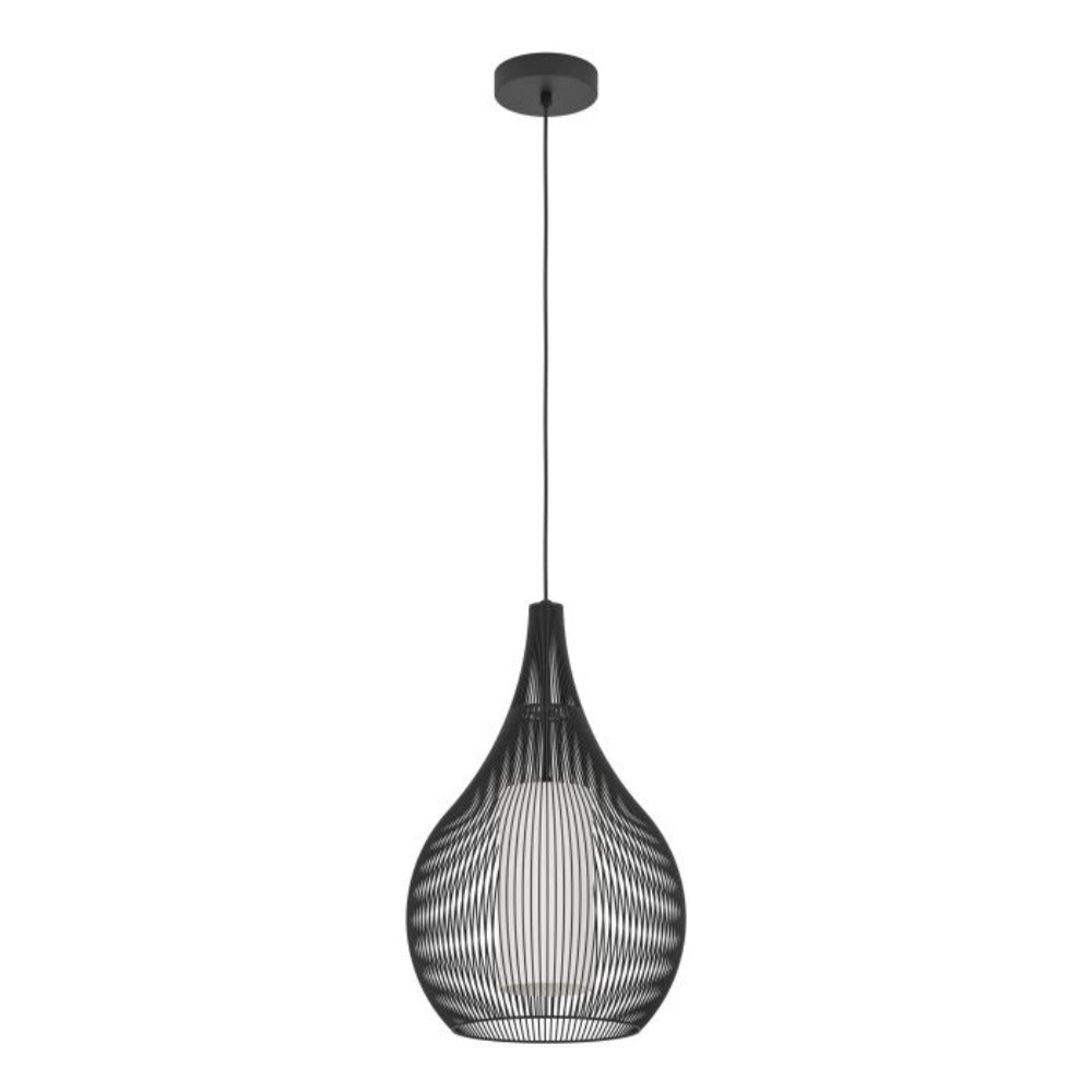 Buy Pendant Lights Australia RAZONI Pendant Light Black Steel Black Glass - 900828N