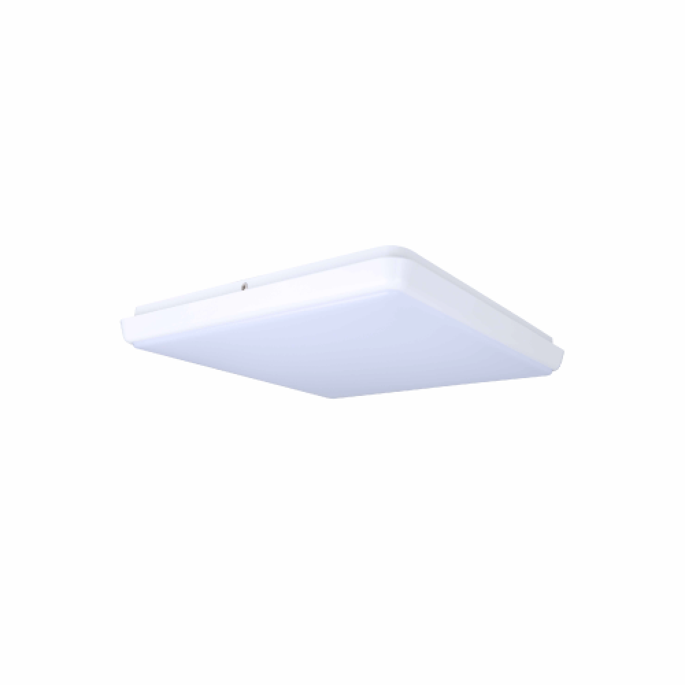 Square LED Oyster Light 18W White Aluminium 3CCT - AC9002/PRE/18W/TC