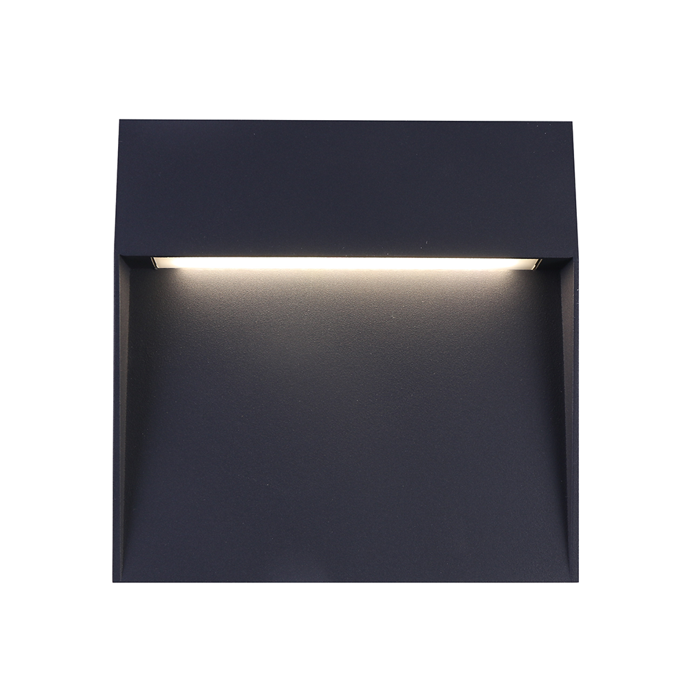 Buy Exterior Wall Lights Australia Square Exterior Wall Light W150mm Black Aluminium 2CCT - LF-372002