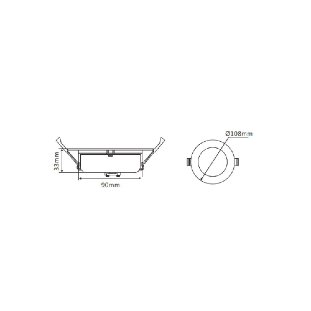 Buy Recessed LED Downlights Australia Recessed LED Downlight W108mm White Aluminium 3 CCT - DL1262/12W/WH/TC