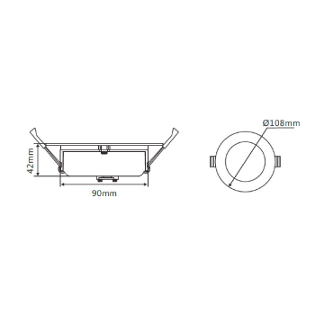 Recessed LED SMD Downlight 13W TRI Colour Black - DL1362-BKTC13S01