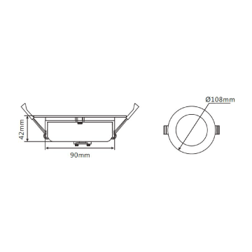 Recessed LED SMD Downlight 13W TRI Colour White - DL1362-WHTC13S01