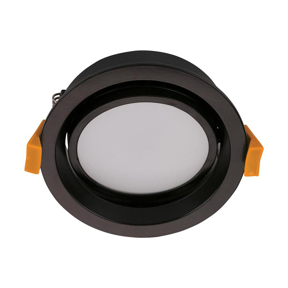 Deco Round Recessed LED Tilt Downlight 13W Black Aluminium 3CCT - 21045