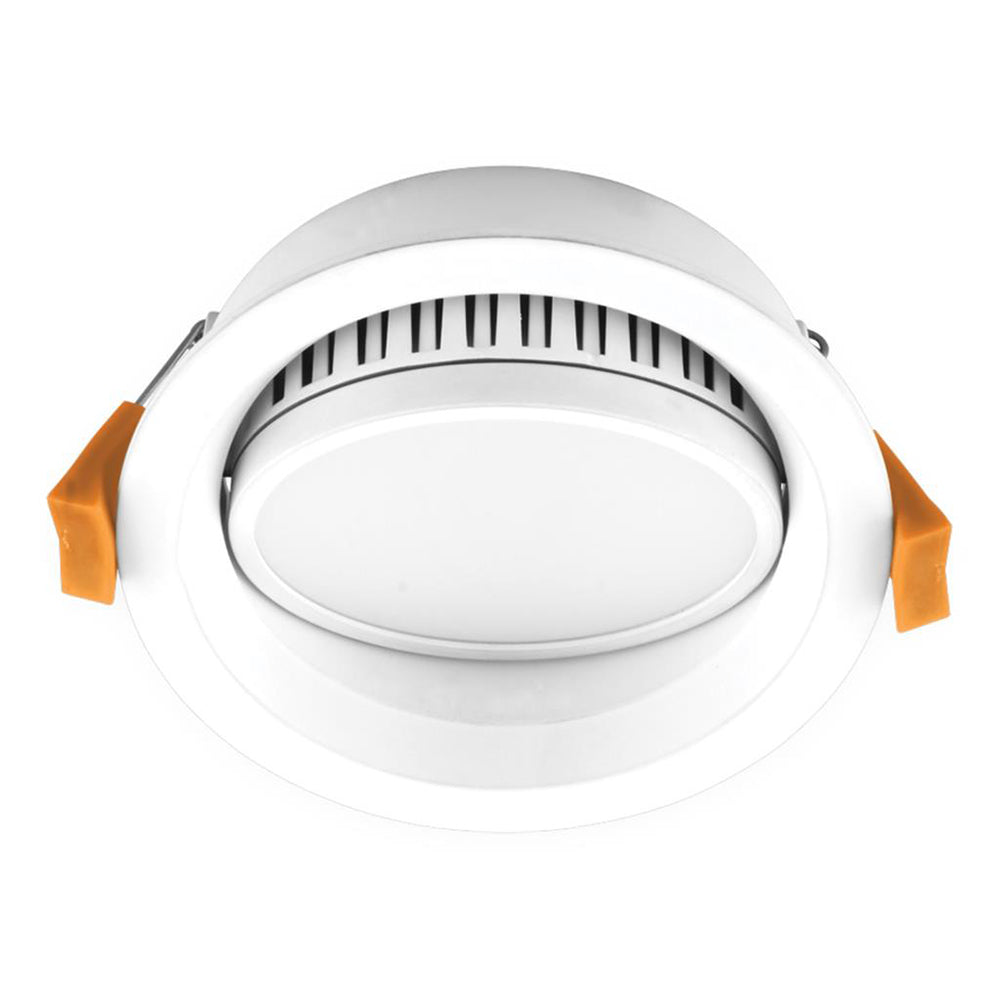 Buy Recessed Downlights Australia Deco Round LED Tilt Downlight 13W White Aluminium 3CCT - 20430
