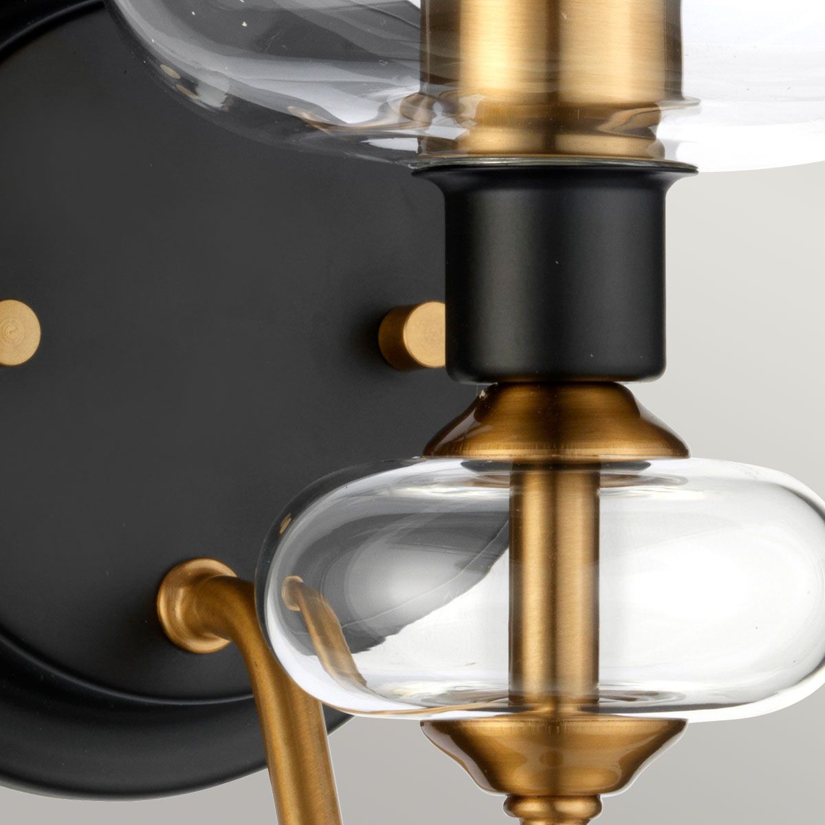 Armand Wall Light Aged Brass Plated & Charcoal Black Paint - DL-ARMAND1-AB