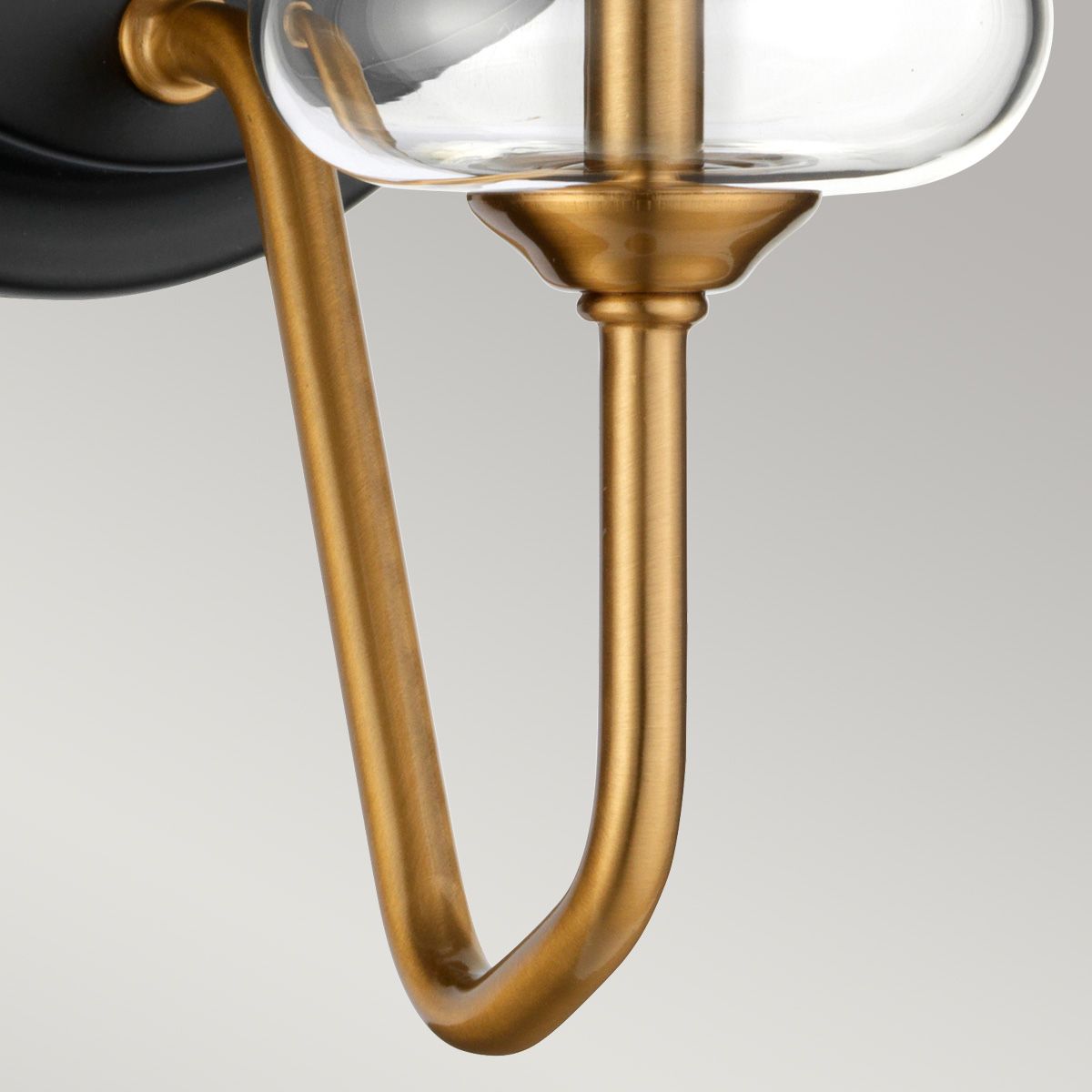 Armand Wall Light Aged Brass Plated & Charcoal Black Paint - DL-ARMAND1-AB