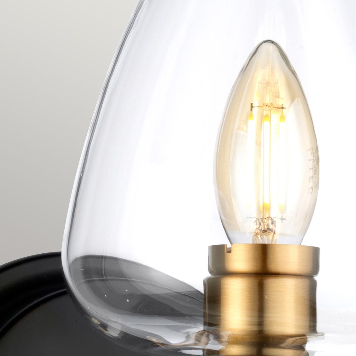 Armand Wall Light Aged Brass Plated & Charcoal Black Paint - DL-ARMAND1-AB