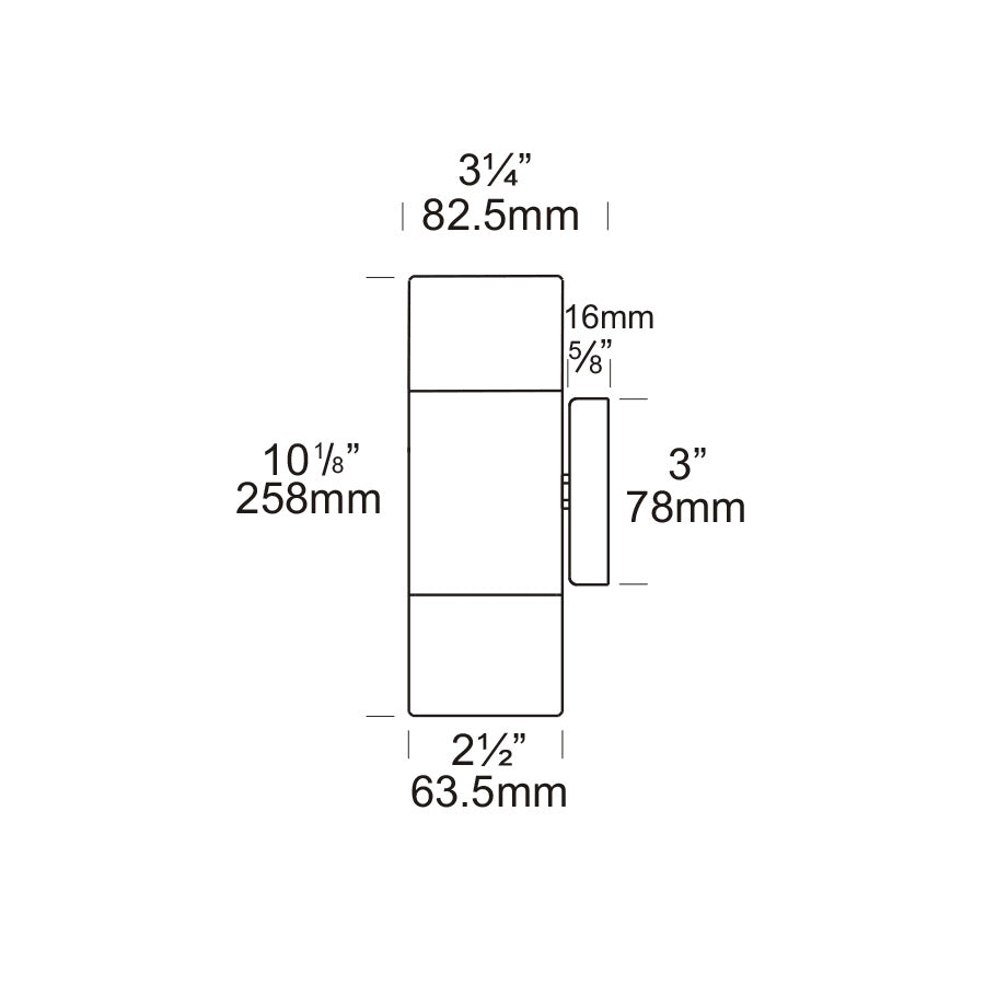 Pagoda Aluminium Up & Down Wall Light Silver Star - PGLPGL/STAR